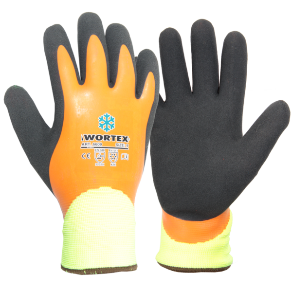 WORTEX  veekindlad latekskattega töökindad voodriga (6608…6612)