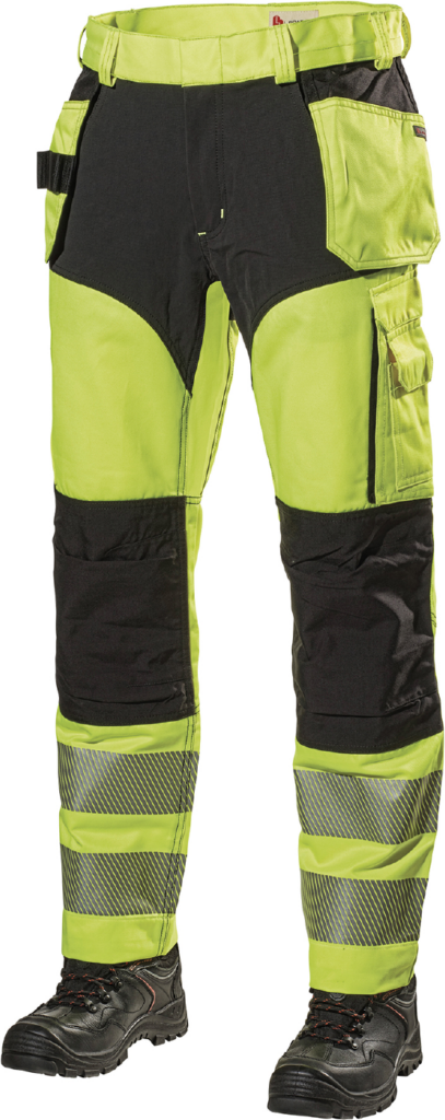 L.Brador 1101 PB stretch HiViz tööpüksid eemaldatavate ripptaskutega
