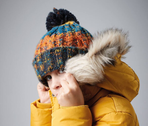 BEECHFIELD Junior corkscrew pom pom beanie