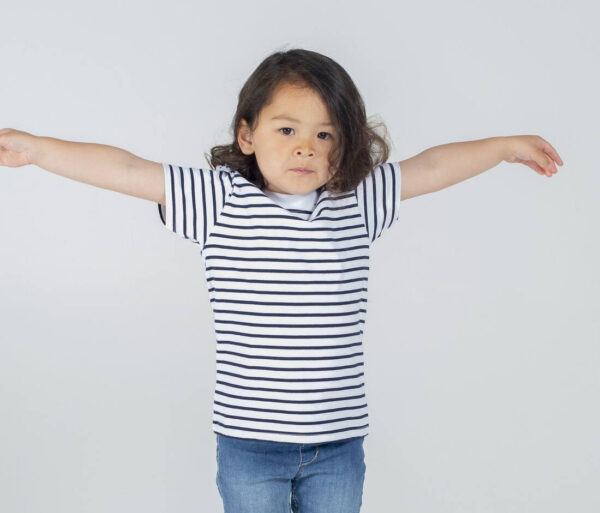 LARKWOOD Kids striped crew neck t shirt