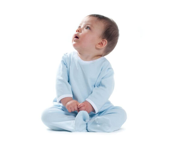 LARKWOOD Contrast long sleeved sleepsuit