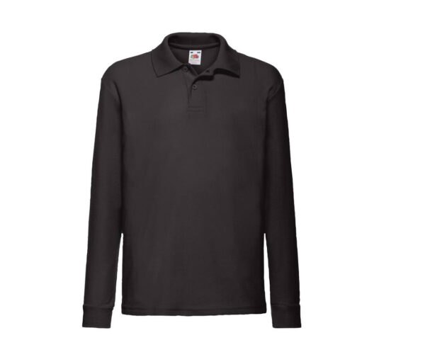FRUIT OF THE LOOM Kids 65/35 long sleeve polo - Image 2