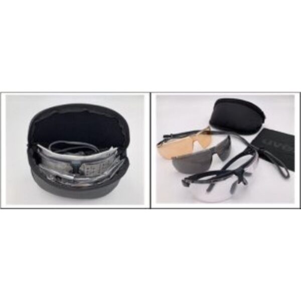Tactical safety spectacle set Uvex i-3, with interchangable lenses