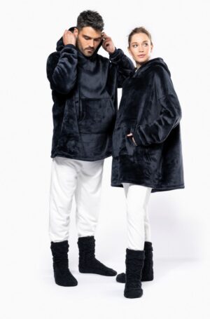 KARIBAN K 410 Loungewear/Koduriietus Sherpafliis voodriga kapuutsiga pikk pusa